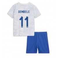 Maglie da calcio Francia Ousmane Dembele #11 Seconda Maglia Bambino Mondiali 2022 Manica Corta (+ Pantaloni corti)